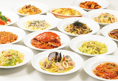 【テラスレストラン ピアレ】8種類から選べる復刻パスタで 格別なランチタイムを
